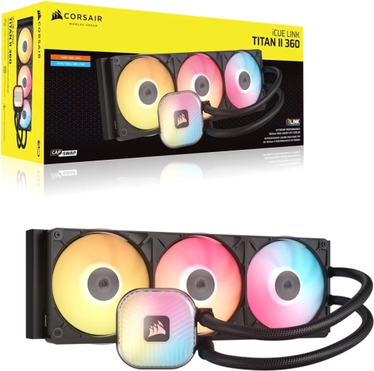 Sistem de răcire cu apă pentru procesor Corsair iCUE LINK TITAN II 360RX RGB 360 mm
