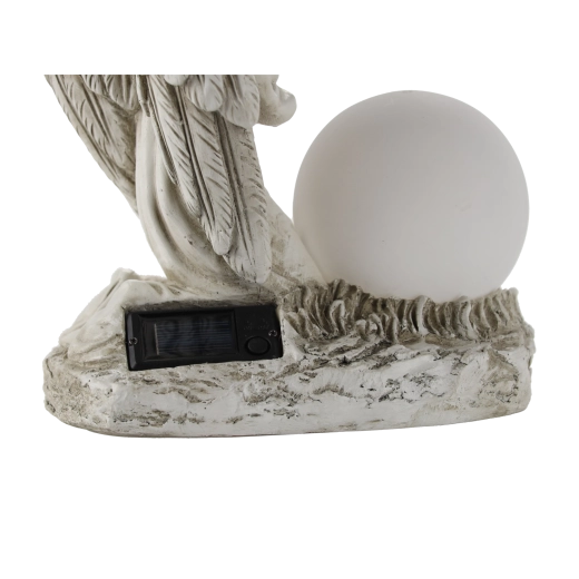 Statuetă decorativă LED înger cu glob luminos
