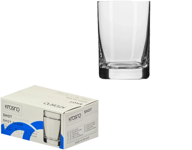 Set de pahare pentru vodcă 30 ml Krosno, 6 buc.