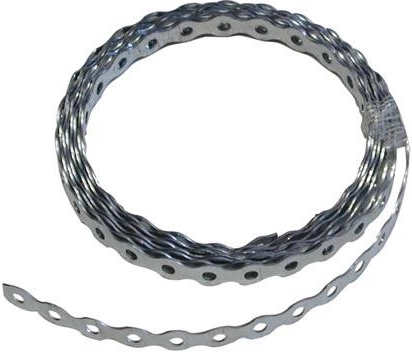 Bandă de montaj din oțel perforată 3 m, 1 mm zincată