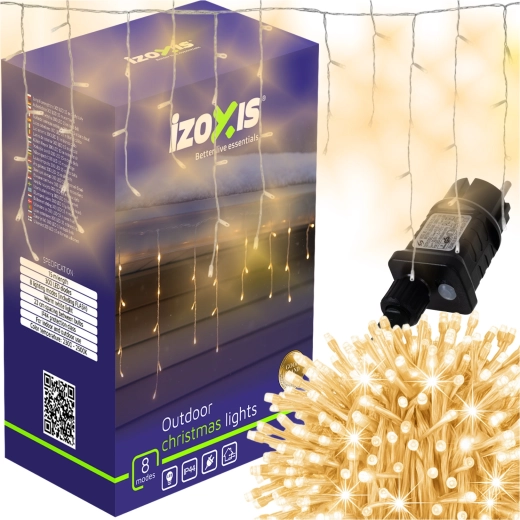 Ghirlandă luminoasă IZOXIS 300 LED cu efect flash, alb cald, 15 m