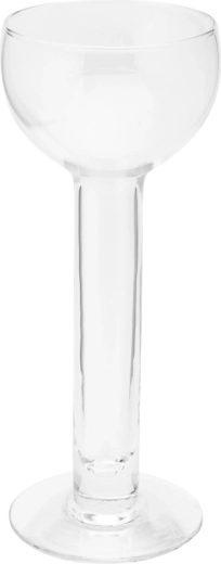 Sticlă transparentă elegantă pe picior înalt
