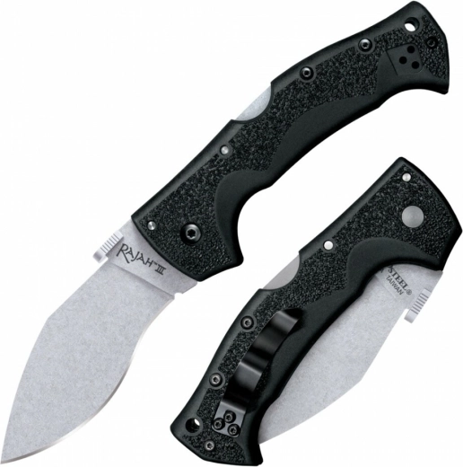 Cold Steel Rajah III cuțit de buzunar 8,9 cm stonewash negru Griv-Ex