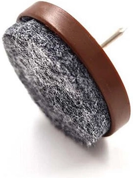 Tampoane din fetru cu cui pentru protecția podelei 28 mm, maro (8 buc.)