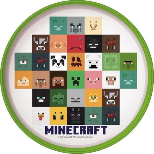 Farfurie din plastic antiderapantă MINECRAFT 22 cm