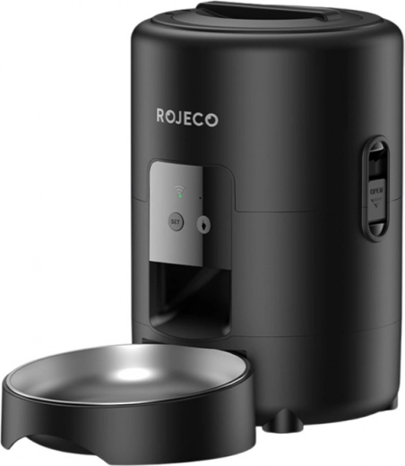 Rojeco distribuitor automat de hrană 2 l cu Wi‑Fi, negru