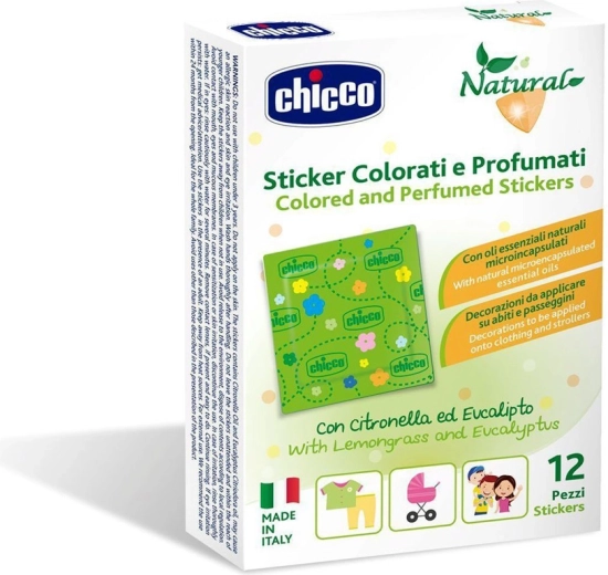 Chicco autocolante parfumate împotriva insectelor, 12 buc