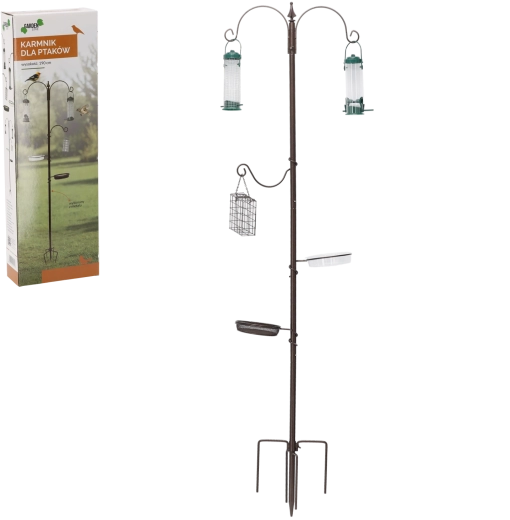 Hranitor de grădină pentru păsări, 190 cm, din oțel inoxidabil