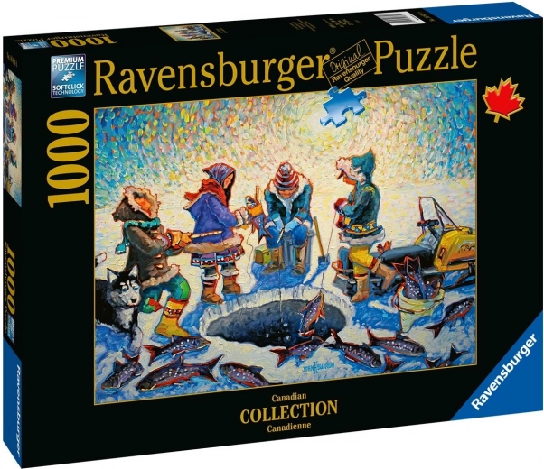 Puzzle Ravensburger Pescuit pe gheață 1000 piese