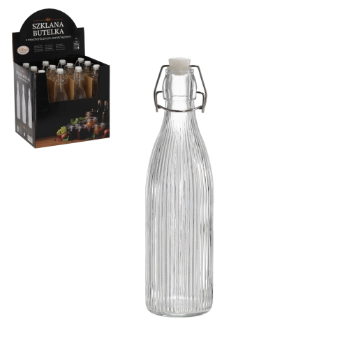 Sticlă rotundă de 550 ml cu închidere mecanică