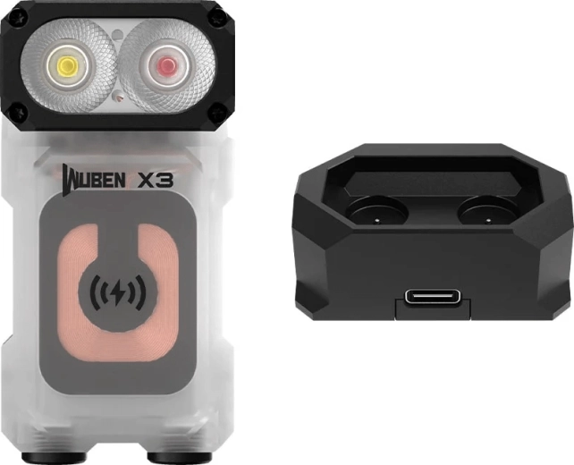 Wuben X3 White lanternă de buzunar 700 lm cu încărcare wireless, alb