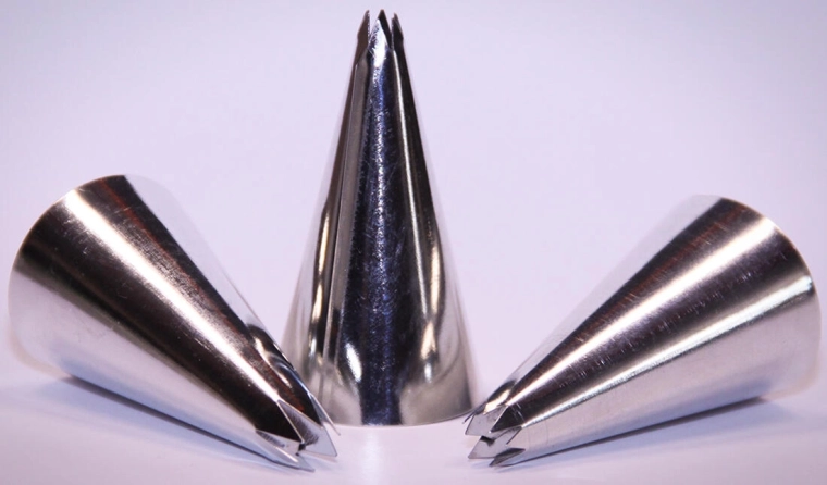 Set de dui zimțați mici, 3 buc, tablă cositorită, nr. 5