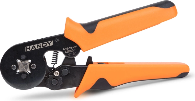 Clește de sertizat pentru terminale de cablu 0,25–10 mm²