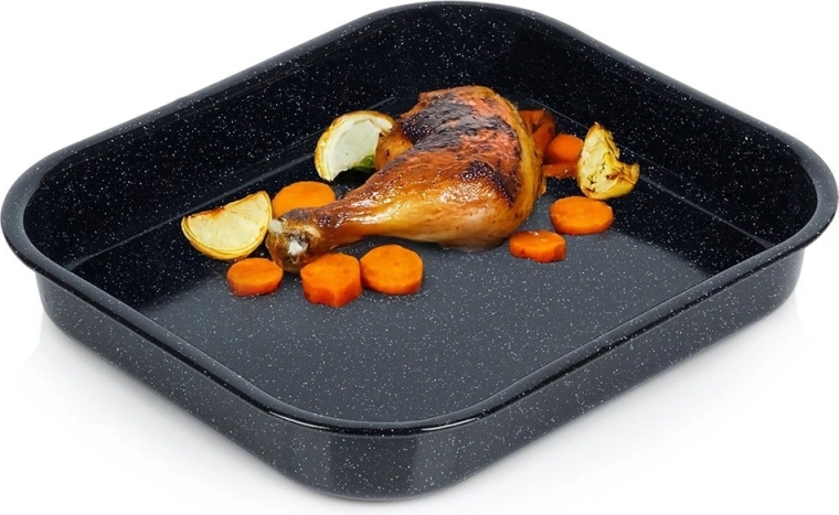 Tavă dreptunghiulară emailată 29,5 × 25,5 × 4,5 cm, 2,5 l