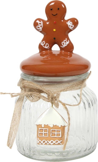 Borcan de sticlă pentru dulciuri Turtă dulce 11,4 × 15,5 cm