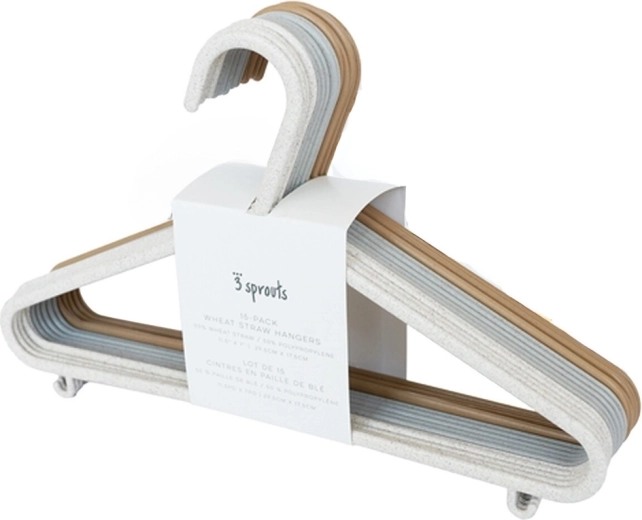 Umerașe pentru copii 3 Sprouts din paie de grâu 15 buc. cream/gray/brown