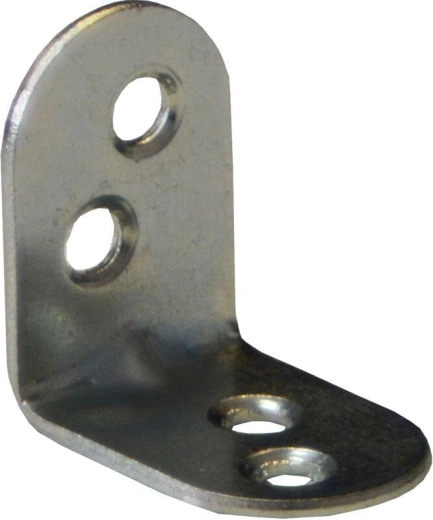 Colțar de montaj cu nervură 25 × 18 × 1,5 mm, galvanizat, alb (15 buc.)