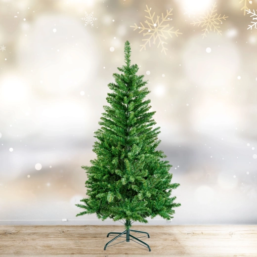 Brăduț artificial de Crăciun, 150 cm, din PVC verde închis