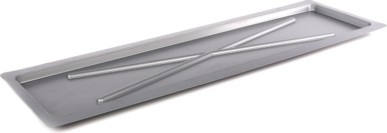 Tavă de scurgere argintie Metpol, lată 75 × 24,7 cm, pentru scurgător de vase de bucătărie 80 cm