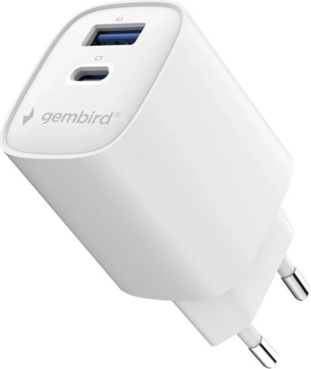 Două porturi: USB‑C + USB‑A