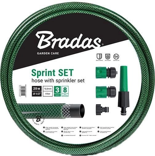 Furtun de grădină cu set SPRINT 1/2″, 20 m