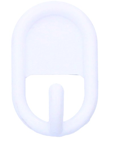 Cârlig autoadeziv din plastic cu sarcină maximă de 1 kg