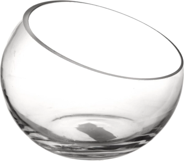 Vază din sticlă transparentă 14 × 14 × 11 cm