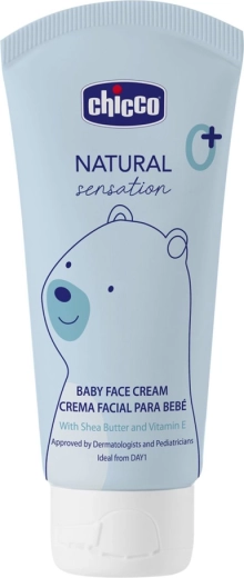Chicco cremă pentru fața bebelușului cu unt de shea și vitamina E Natural Sensation 50 ml