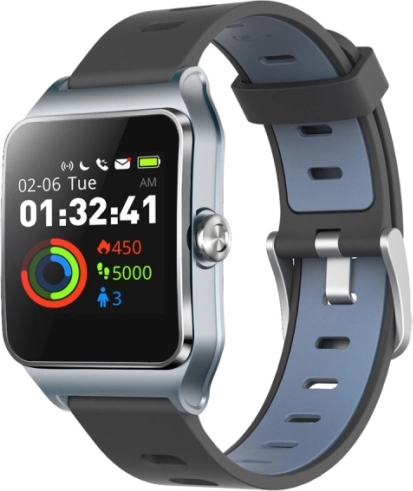 UMAX U‑Band P1 Pro – brățară inteligentă argintie cu GPS și măsurarea pulsului