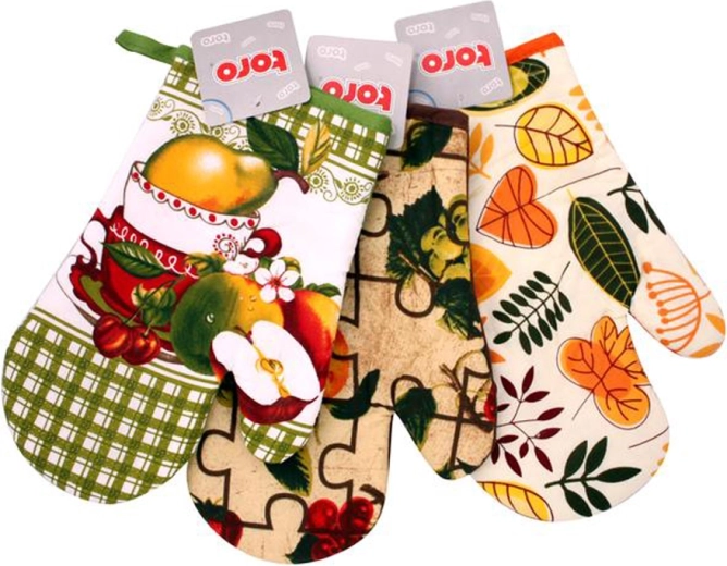 Mănușă de bucătărie din bumbac cu agățătoare 27 × 19 cm