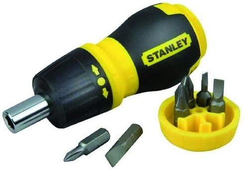 Șurubelniță cu clichet multibit, 7 piese, STANLEY