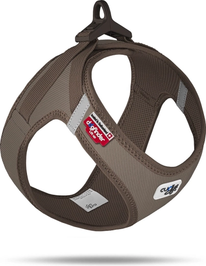 Ham pentru câini Curli din catifea reiată cu cataramă Brown 2XS (2–4 kg)