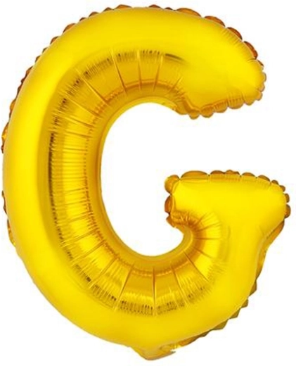 Balon din folie literă G 30 cm auriu