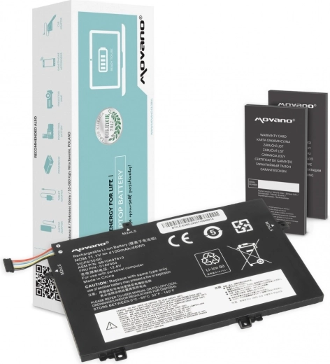 Baterie Movano pentru Lenovo ThinkPad L480/L490/L580/L590/L14/L15 4100 mAh (46 Wh)