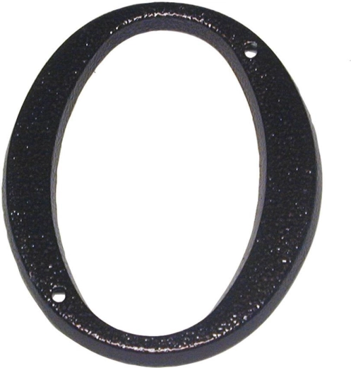 Număr de casă 0 maro, aliaj de zinc, înălțime 117 mm