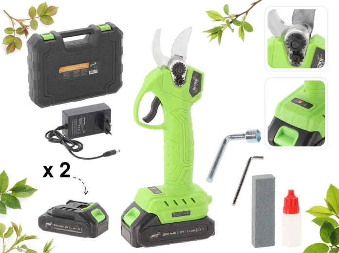 Foarfecă de grădină cu acumulator, 30 mm, 600 W, 21 V