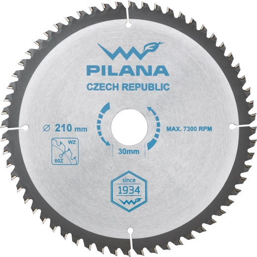 Disc de tăiere PILANA 210 mm, 60 dinți, WZ pentru lemn
