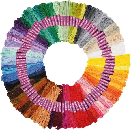 100 de culori intense pentru broderie și brățări