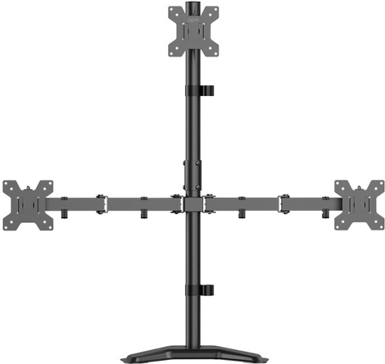 Suport pentru 3 monitoare 17–32" cu capacitate de 10 kg pe braț
