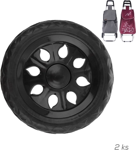 Roți de schimb din plastic (UH) negre, set 2 buc.