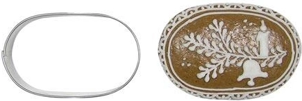 Formă decupatoare din inox oval moka 6 cm