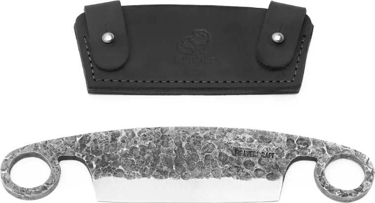 Beavercraft DK5S cuţit de decojire a scoarţei cu teacă din piele