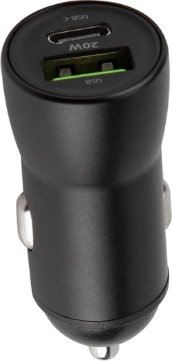 Încărcător auto MAXLIFE MXCC-04 20W cu USB-C și USB, negru