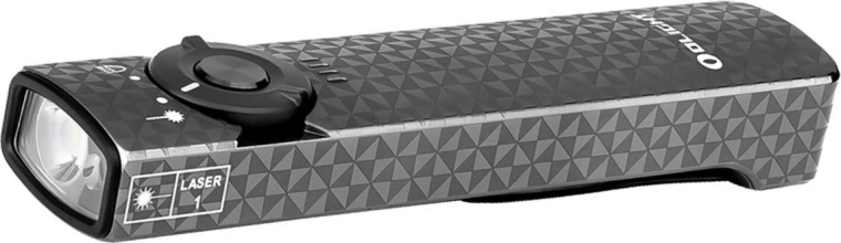 Olight Arkfeld Pinwheel Gunmetal Grey lanternă de buzunar cu laser verde