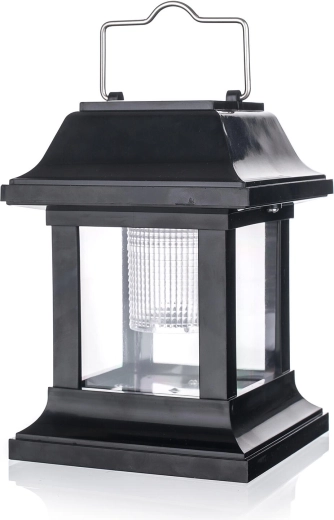 Lampă solară 1 LED neagră