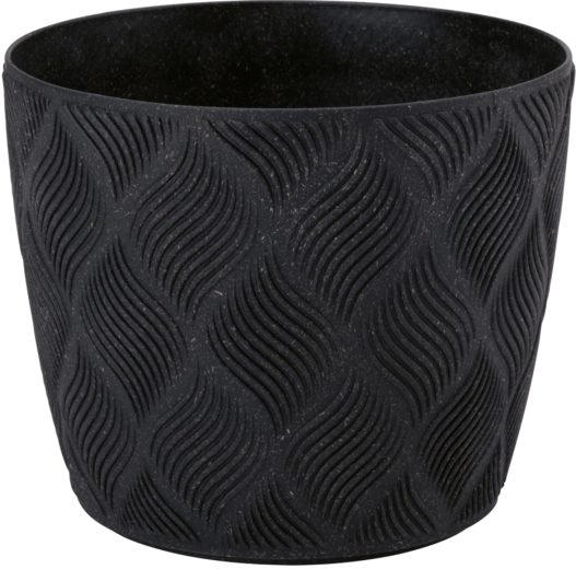 Ghiveci Flow Petit Eco Wood 27 cm – negru intens