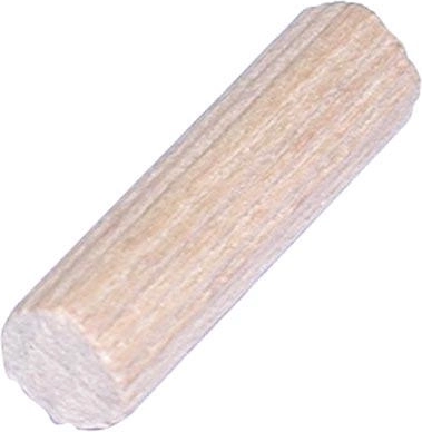 Știfturi din lemn striate 10 × 40 mm, 50 buc., FSC