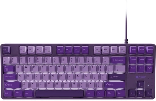 Tastatură mecanică de gaming FURY Kanabo K2, compactă, taste PBT mov, iluminare albă