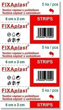 Fixaplast Strip plasture textil 6 × 2 cm, 5 buc
