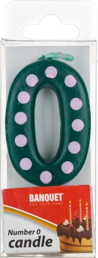 Lumânare pentru tort cifra 0 MY PARTY 5 × 3 cm